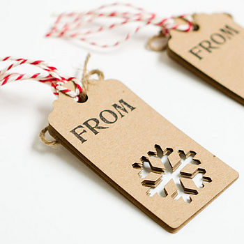 Recycled Lasercut Snowflake Gift Tags, 7 of 7