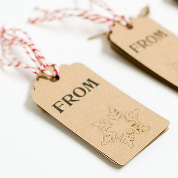 Recycled Lasercut Snowflake Gift Tags, 4 of 7