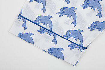 Hand Printed Dolphin Children's Pyjamas, 2 of 2