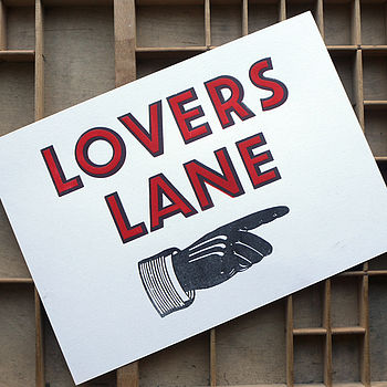 Lovers Lane Letterpress Print, 6 of 6