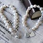 Freshwater Pearl Bracelet With Silver Heart, thumbnail 1 of 8