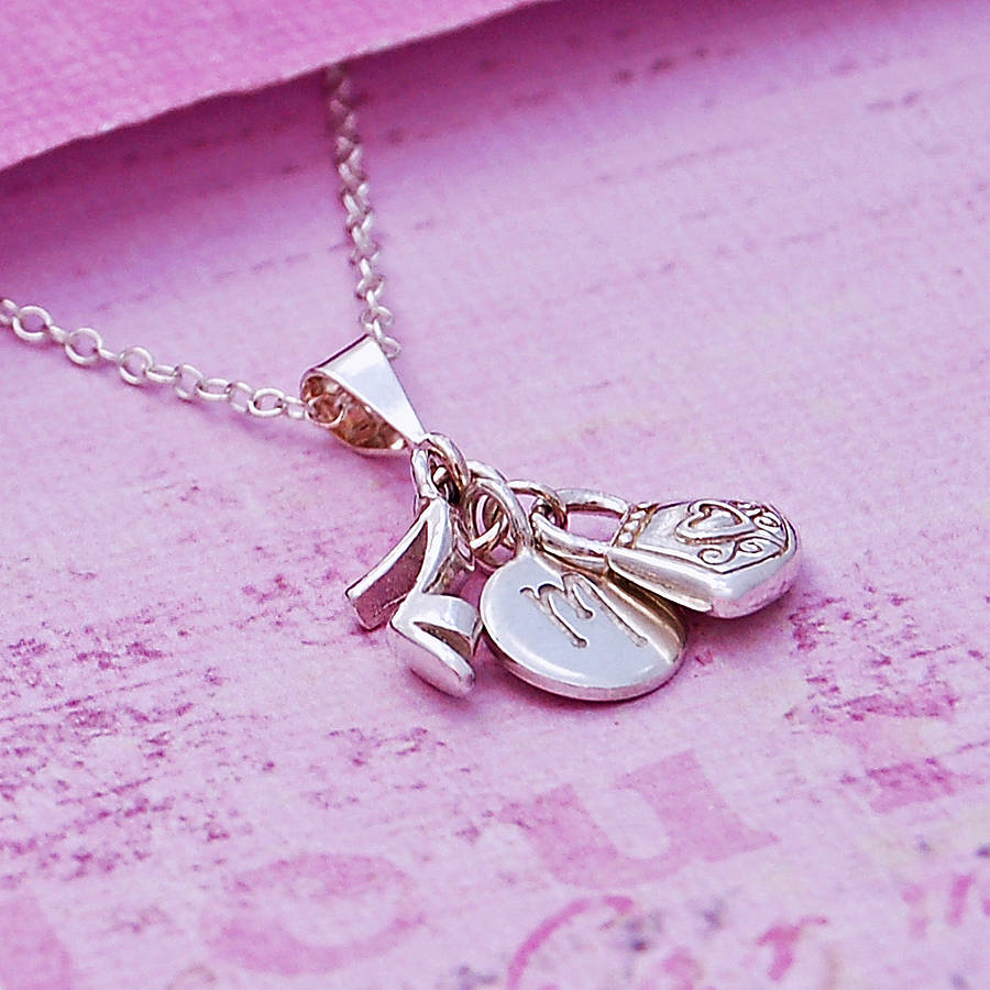 Girls Personalised Silver Charm Necklace By IndiviJewels