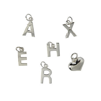 Sterling Silver Initial Charm, 5 of 5
