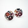 Coral Silver Stud Earrings, thumbnail 3 of 4