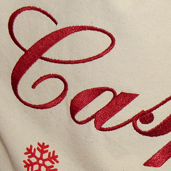 Embroidered Stocking Christmas Sack Extra Large, 2 of 6