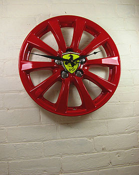 Real Alloy Wheel Ferrari Clock, 4 of 5