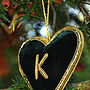 Christmas Embroidered Velvet Heart Decoration, thumbnail 1 of 5