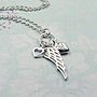 Sterling Silver Wing And Hearts Necklace, thumbnail 3 of 5