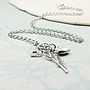 Sterling Silver Wing And Hearts Necklace, thumbnail 4 of 5
