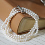 Three Strand White Pearl Bracelet, thumbnail 2 of 2