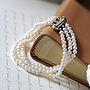 Three Strand White Pearl Bracelet, thumbnail 1 of 2
