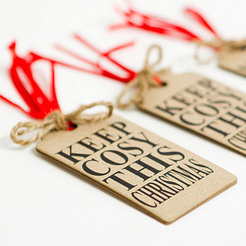 'Keep Cosy' Recycled Christmas Gift Tags, 2 of 6