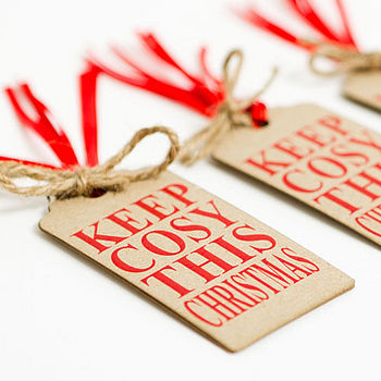 'Keep Cosy' Recycled Christmas Gift Tags, 3 of 6