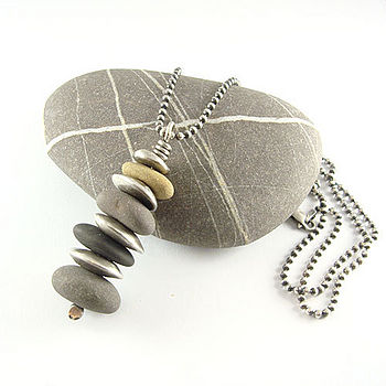 Beach Pebble And Sterling Silver Pendant, 4 of 6