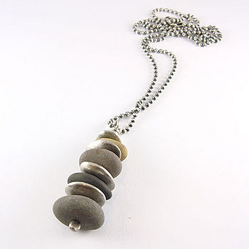 Beach Pebble And Sterling Silver Pendant, 5 of 6