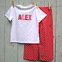 Personalised Applique Red Spot Pyjama, thumbnail 1 of 4