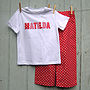Personalised Applique Red Spot Pyjama, thumbnail 2 of 4