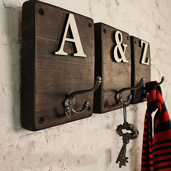 Rustic Wooden Letter Hook, 3 of 4