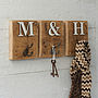 Rustic Wooden Letter Hook, thumbnail 1 of 4