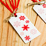 Snowflakes Christmas Gift Tags Recycled, thumbnail 3 of 6