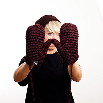 Handmade Woolly Mittens With Strings, 7 of 11