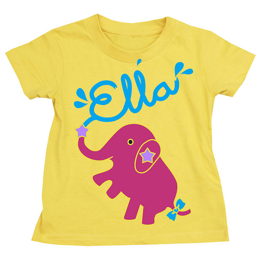 Personalised Ella The Elephant T-Shirt By Pop-Up | notonthehighstreet.com