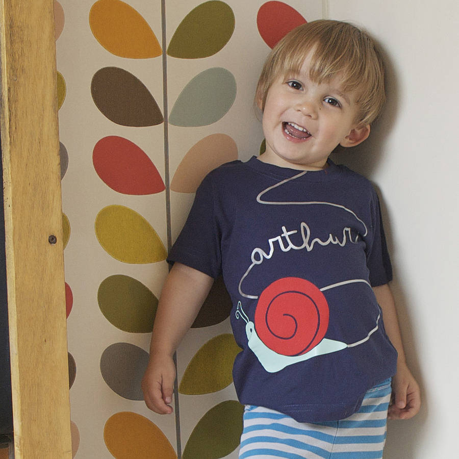 Personalised Children's Snail T Shirt, 1 of 3