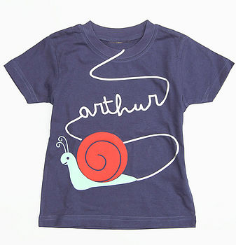 Personalised Children's Snail T Shirt, 3 of 3