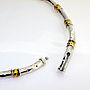 Gold Vermeil And Silver Beaten Bead Necklace, thumbnail 7 of 8