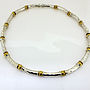 Gold Vermeil And Silver Beaten Bead Necklace, thumbnail 2 of 8