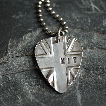 Personalised Silver Union Jack Plectrum, 3 of 11