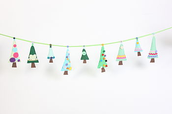 Sew Your Own Christmas Tree Garland Kit By Paper And String