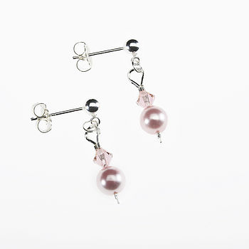Handmade Crystal And Pearl Earrings, 3 of 9