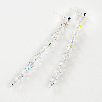 Handmade Crystal Long Earrings, 8 of 8