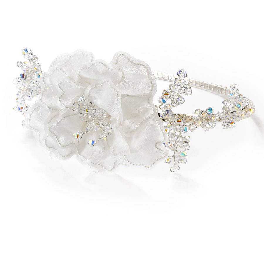 Floral Wedding Headband 'Charlotte' By Rosie Willett Designs