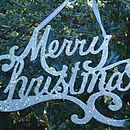 Merry Christmas Hanging Sign By Tailored Chocolates And Gifts