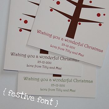 Personalised Thumbprint Christmas Tree Cards, 4 of 6