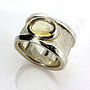 Sterling Silver Citrine Drum Ring, thumbnail 1 of 5