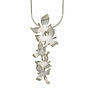 Silver Orchid Flower Pendant Necklace, thumbnail 1 of 4