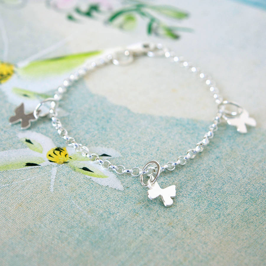 Silver Butterfly Charm Bracelet By Gabriella Casemore Jewellery ...