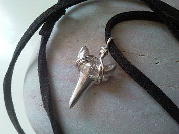 Silver Shark's Tooth Necklace, 5 of 6