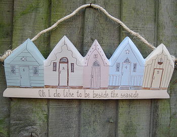 Five Beach Huts Key Holder/Hanging Decoration, 5 of 9
