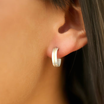Allure Two Tone Hoop Earrings, 2 of 4