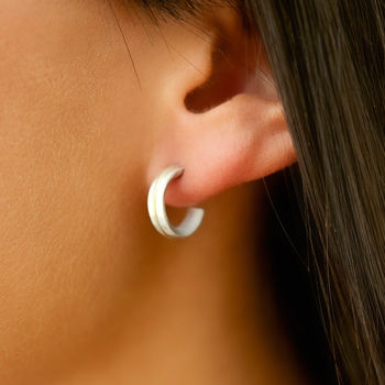 Allure Two Tone Hoop Earrings, 3 of 4