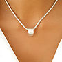 Floating Teardrop Sterling Silver Pendant Necklace, thumbnail 4 of 7