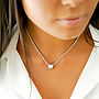 Floating Teardrop Sterling Silver Pendant Necklace, thumbnail 1 of 7