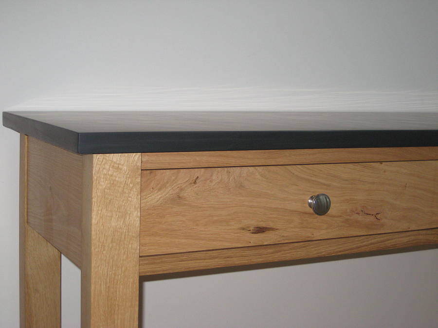 Slate And Oak Console Table By Grasi