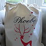Embroidered Deer Christmas Sack Extra Large, thumbnail 1 of 6