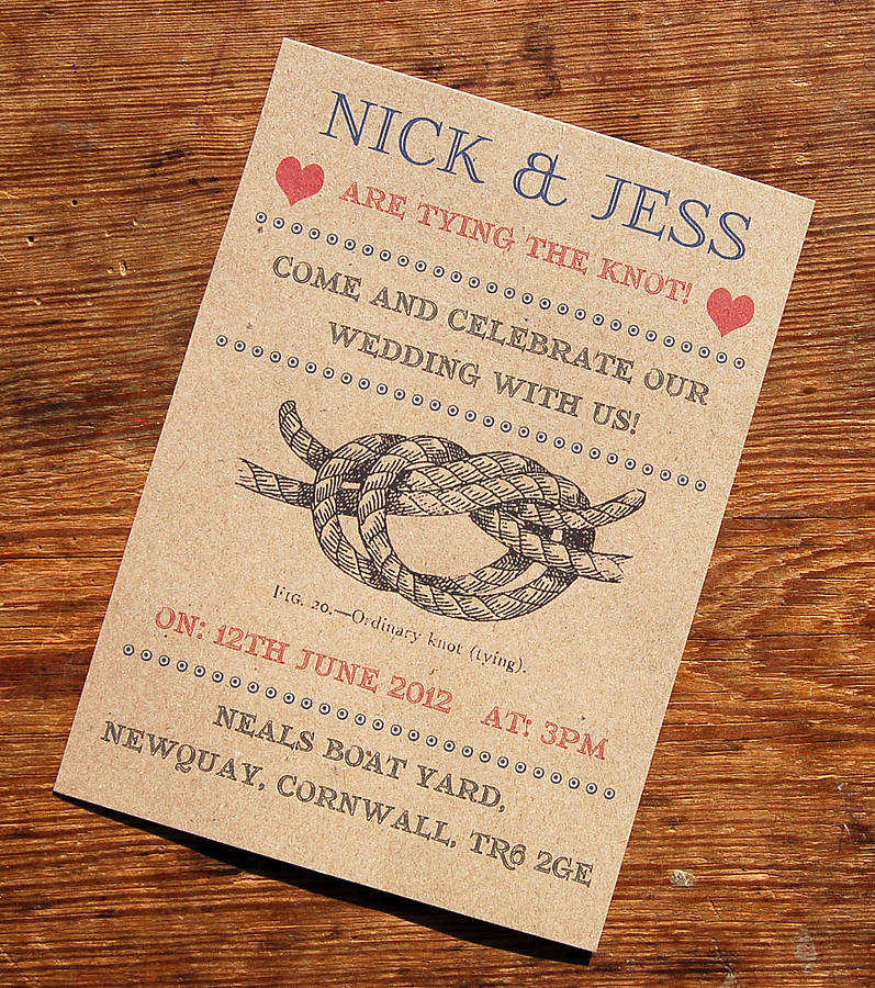 Tying The Knot Wedding Invitations 5