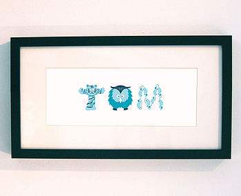 Personalised Animal Name Print, 3 of 8